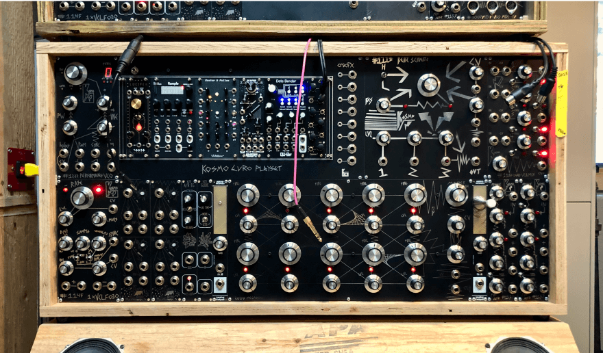 Two row case loaded with modules